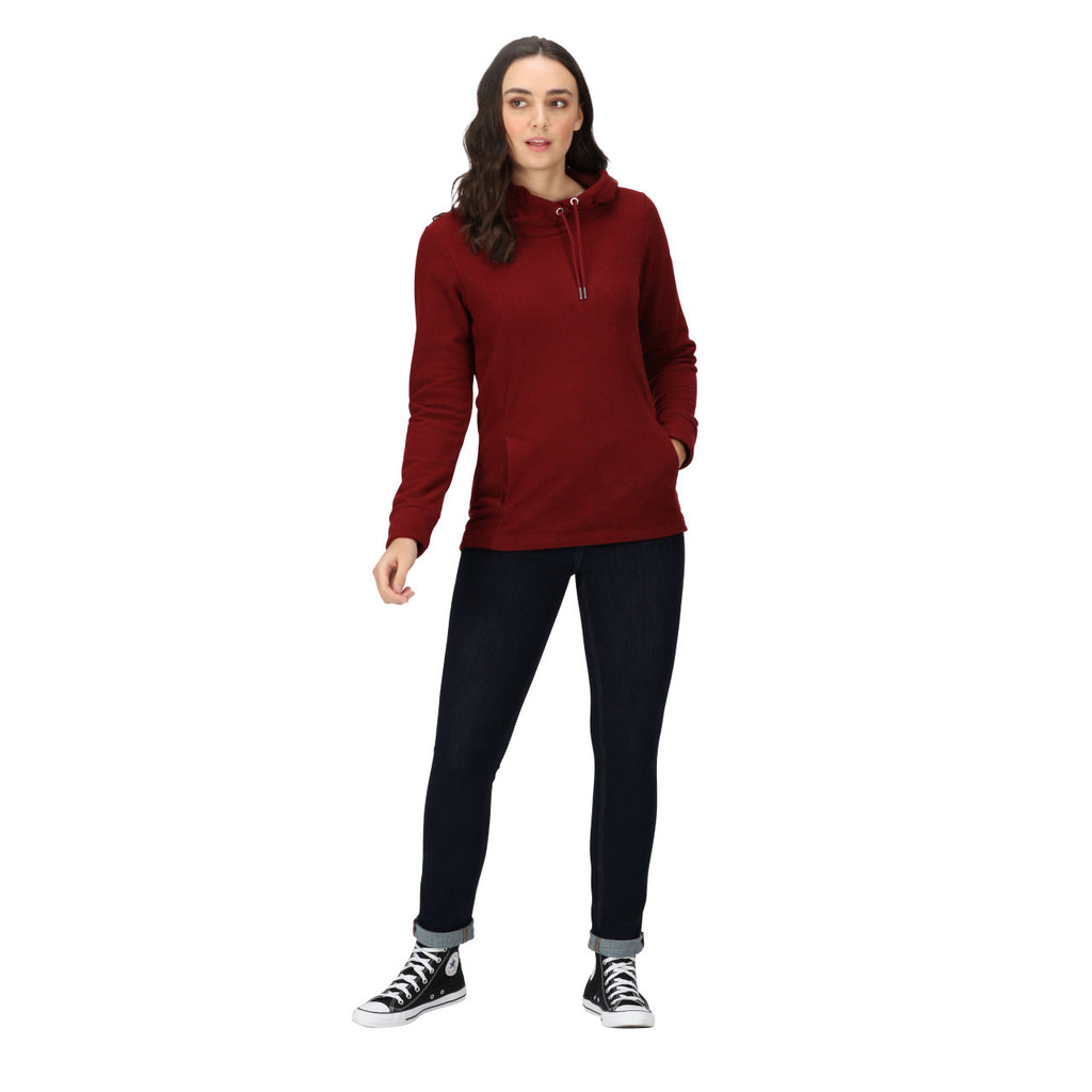 Regatta Womens Kizmit II Fleece Hooded Cowl Neck Jumper Carbent Two Tone