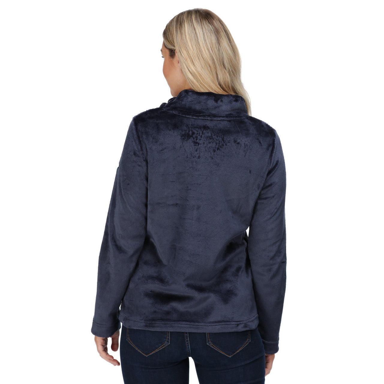 Regatta Womens Radmilla Pullover Turtle Neck Top Navy Fluffy