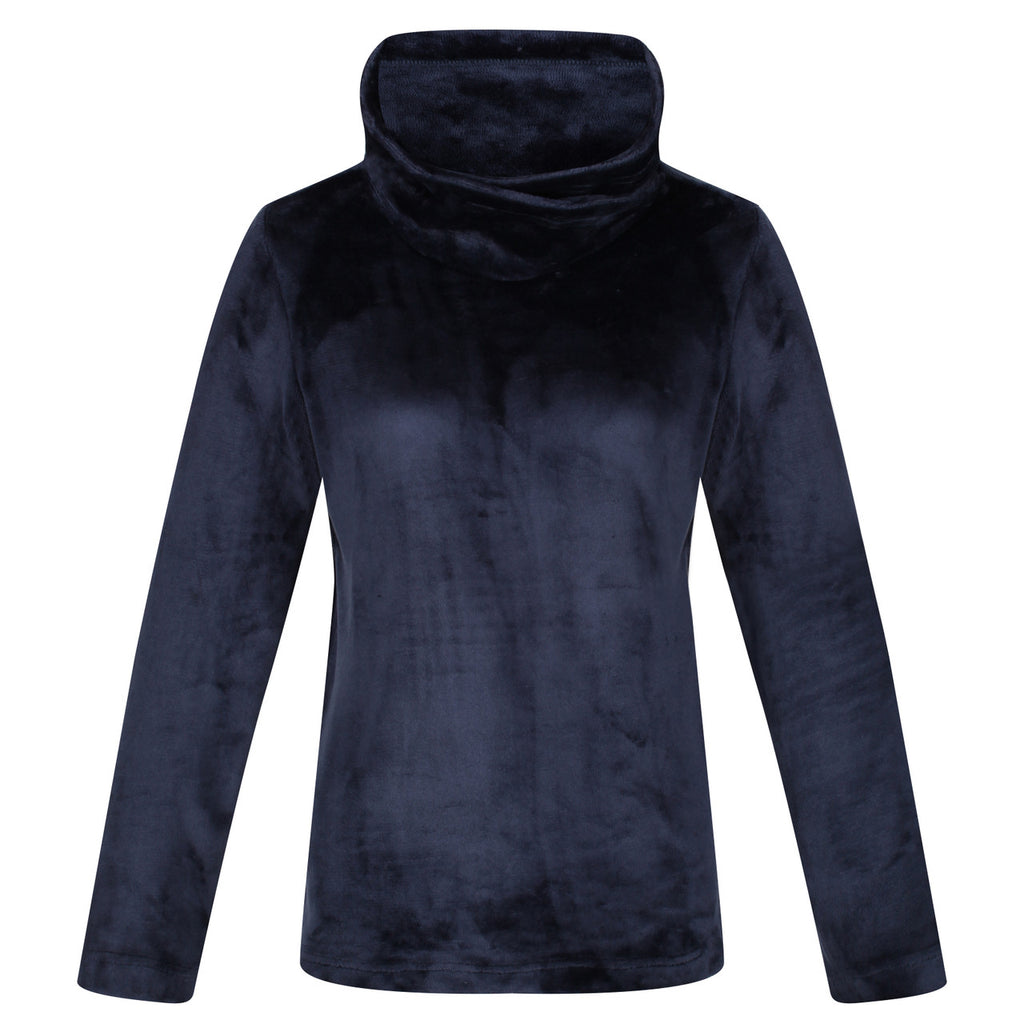 Regatta Womens Radmilla Pullover Turtle Neck Top Navy Fluffy