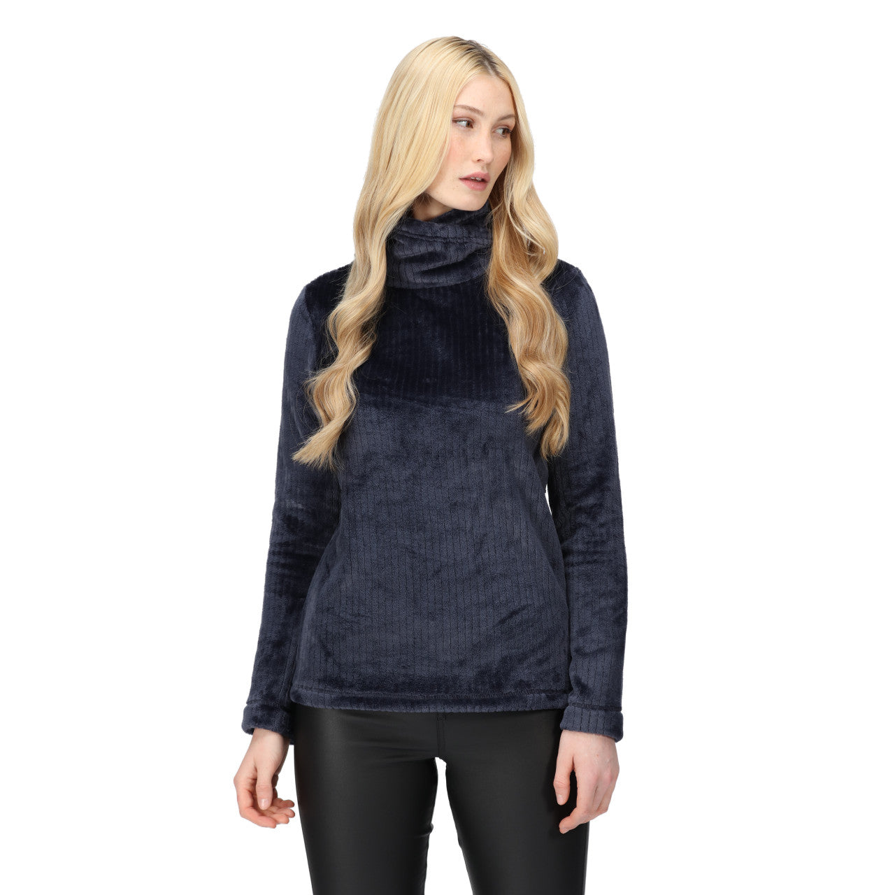 Regatta Womens Radmilla Pullover Turtle Neck Top Navy Linear
