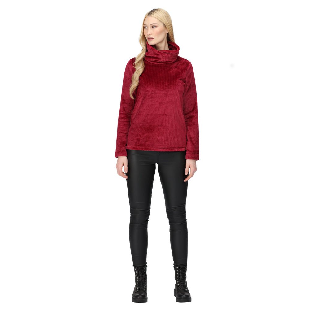 Regatta Womens Radmilla Pullover Turtle Neck Top Cabernt Liner