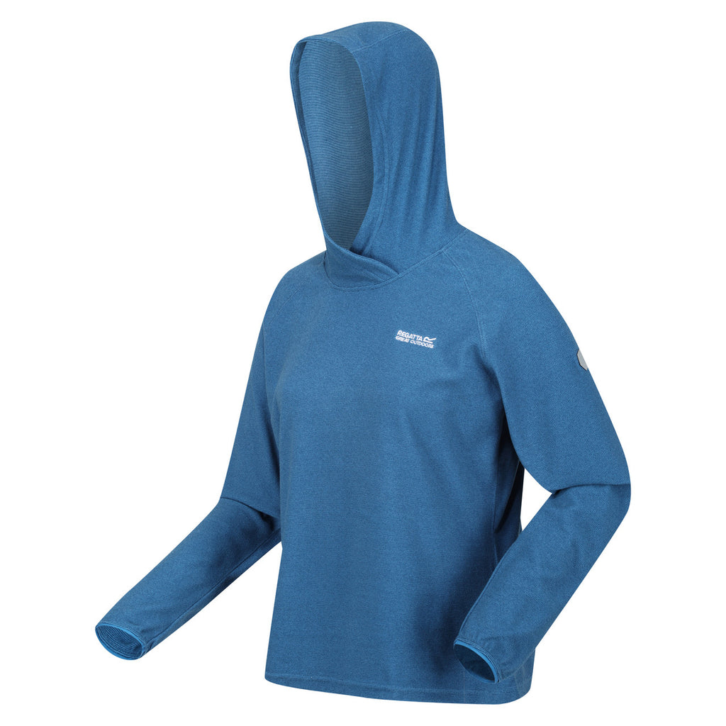 Regatta Womens Montes Lightweight Hoody Vallarta Blue/Dark Denim
