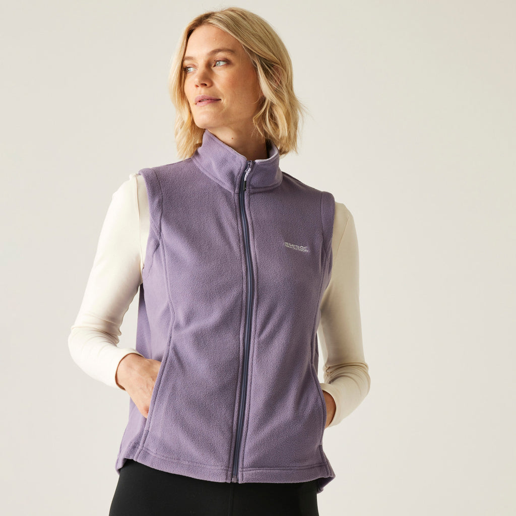 Regatta Womens Bodywarmer Fleece Vest Sweetness Lightweight Waistcoat Size 8-20 Purple Sage Wisteria