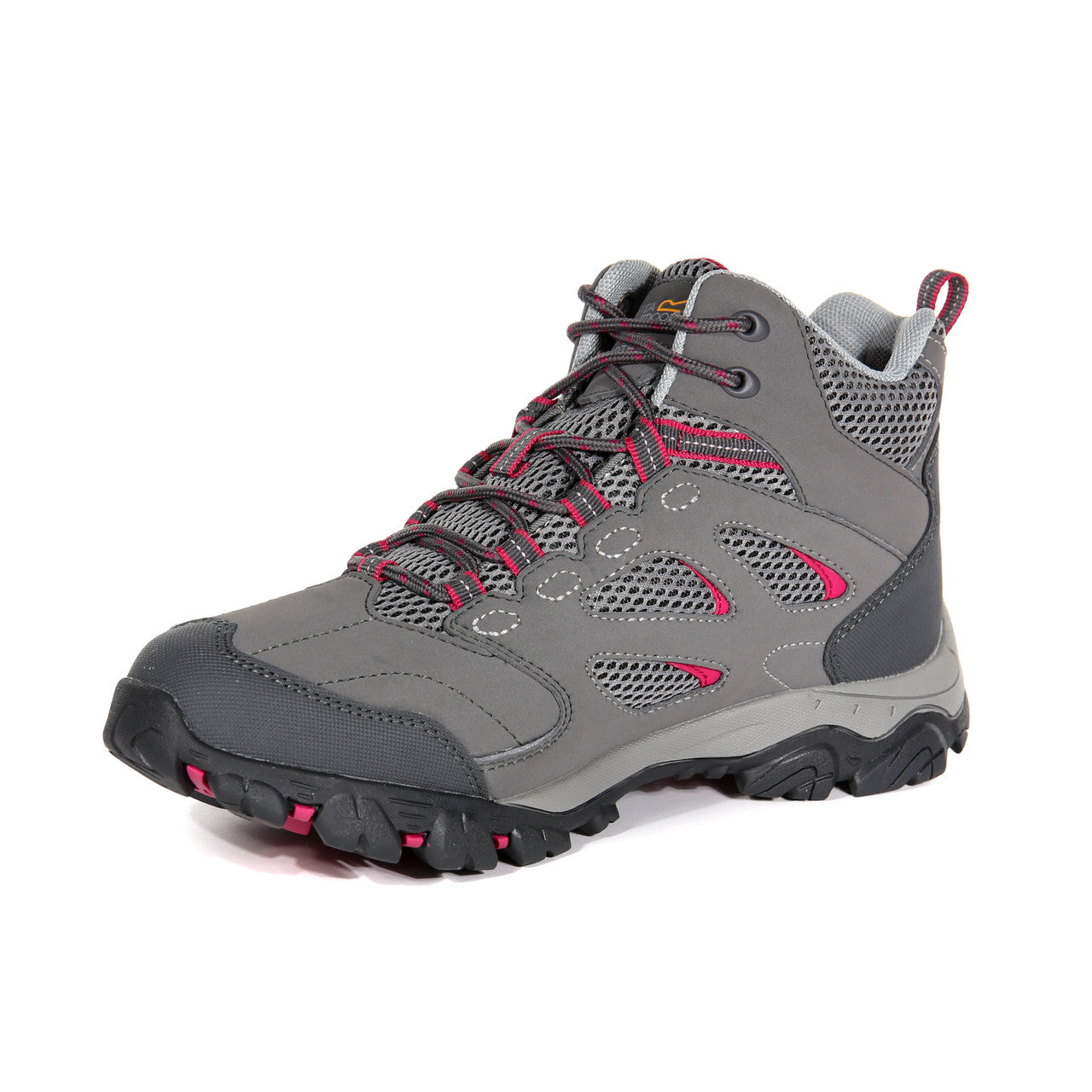 Regatta Holcombe Womens Walking Boots Mid Lace Up Waterproof Hiking Shoes Steel/Vivaci Size 3-12