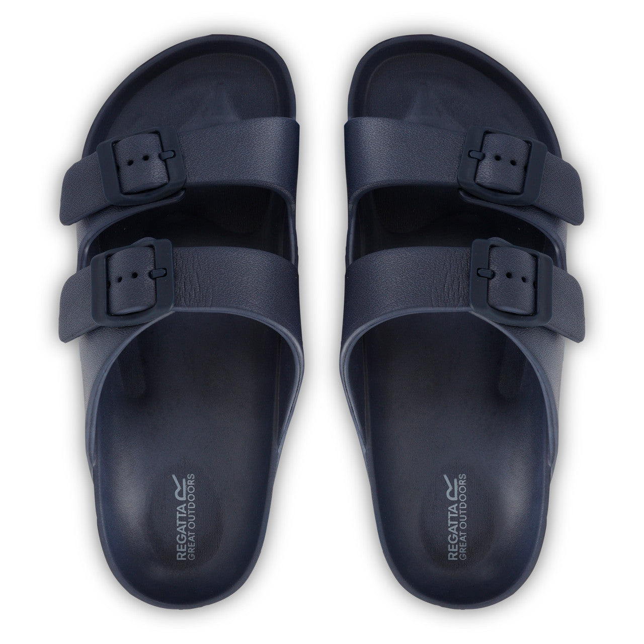 Regatta Womens Double Buckle Foot bed Flat Summer Sliders Navy