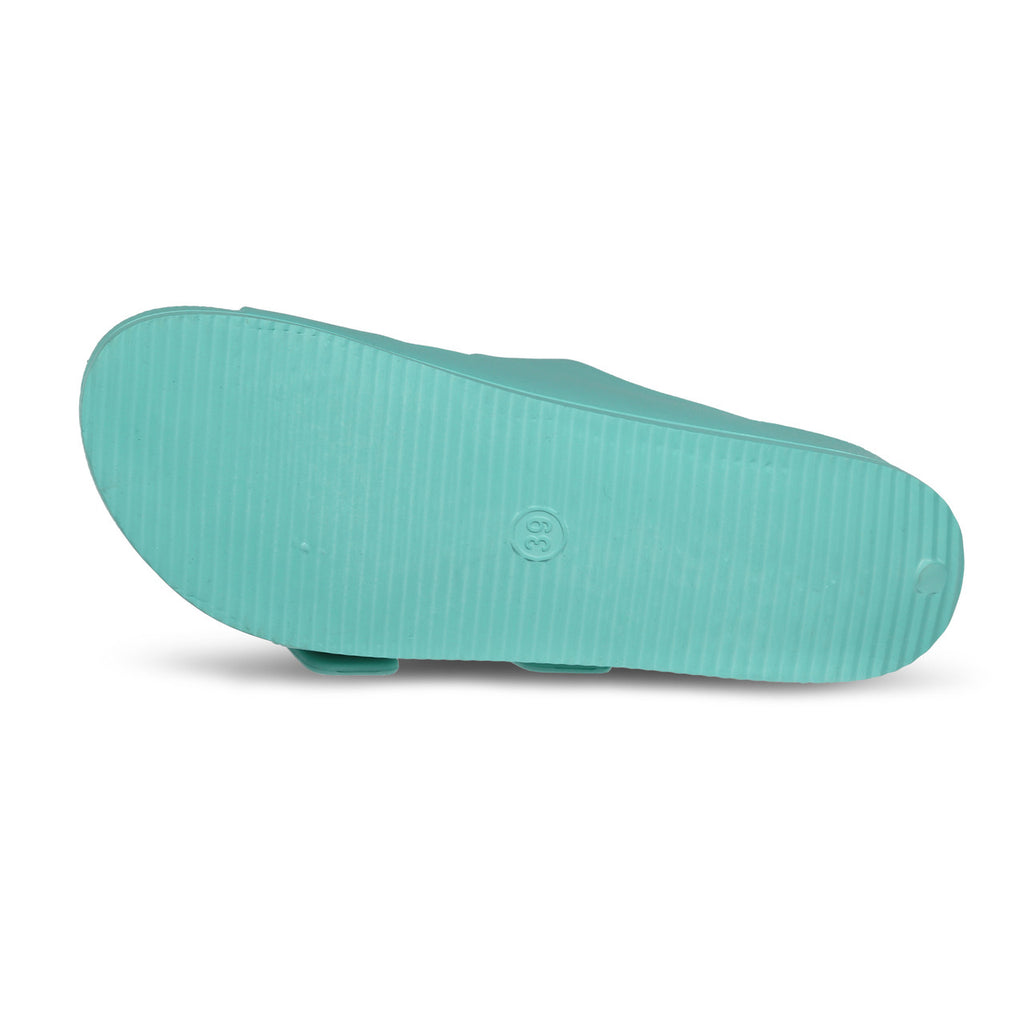 Regatta Womens Double Buckle Foot bed Flat Summer Sliders Ocean Wave