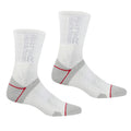 Regatta Womens 2 Pack Blister Protect II Antibacterial Walking Socks Black/Ash