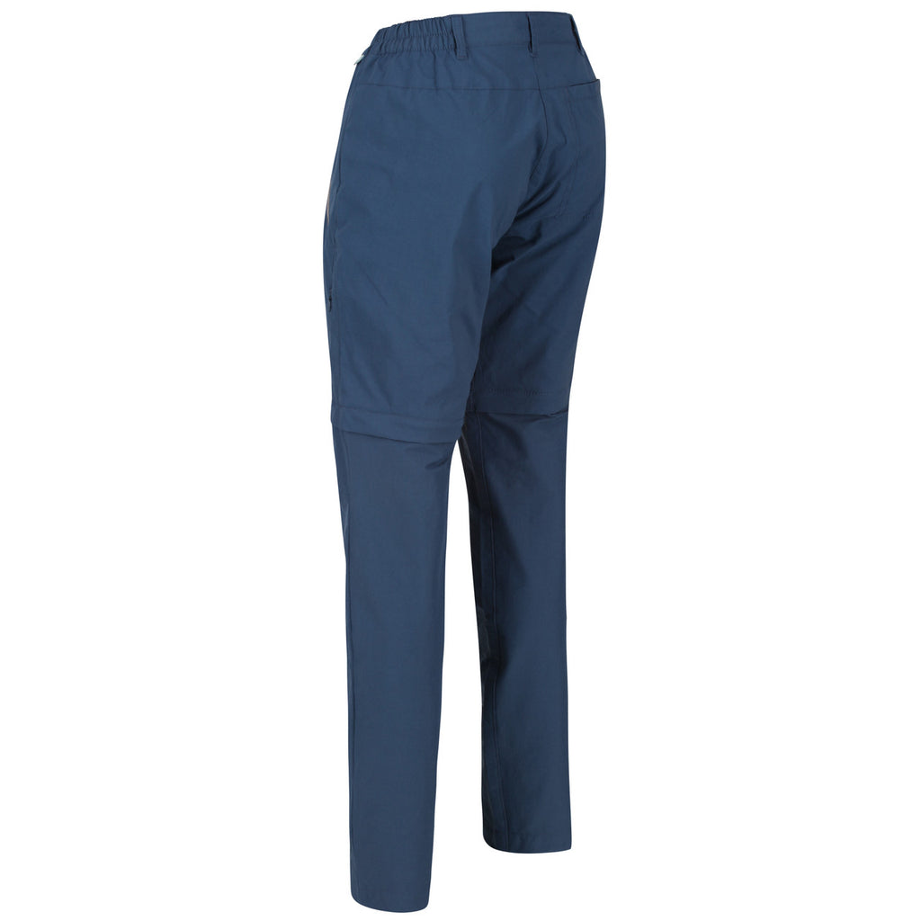Regatta Women's Highton Zip Off Walking Hiking Trousers Shorts Dark Denim