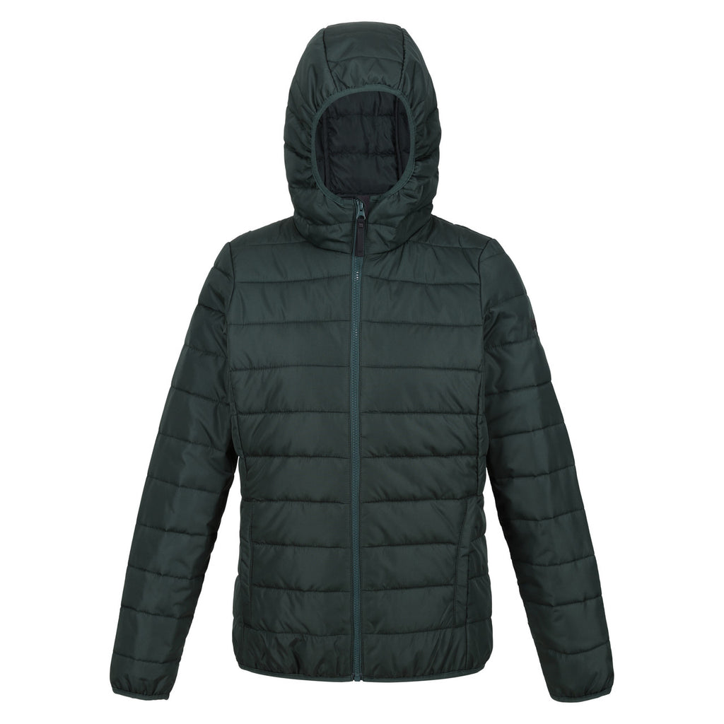 Regatta Helfa Womens Hooded Padded Hybrid Jacket Darkest Spruce