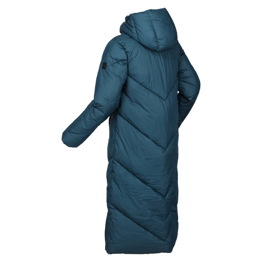 Regatta Women Longley Coat Longline Insulated Padded Jacket Reflecting Lake
