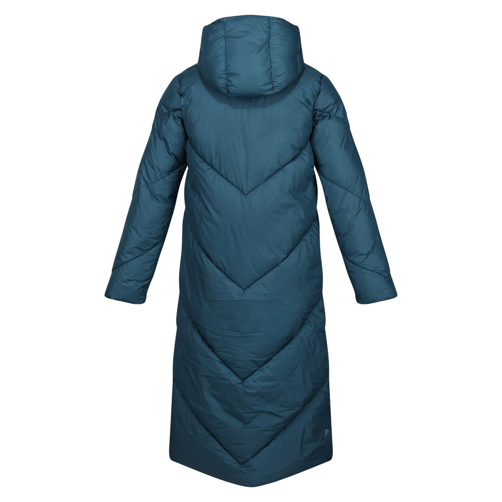 Regatta Women Longley Coat Longline Insulated Padded Jacket Reflecting Lake