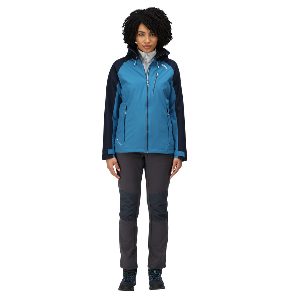 Regatta Womens Birchdale Waterproof Coat Jacket Blue Saphire/Navy