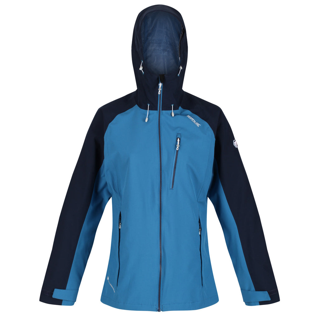 Regatta Womens Birchdale Waterproof Coat Jacket Blue Saphire/Navy