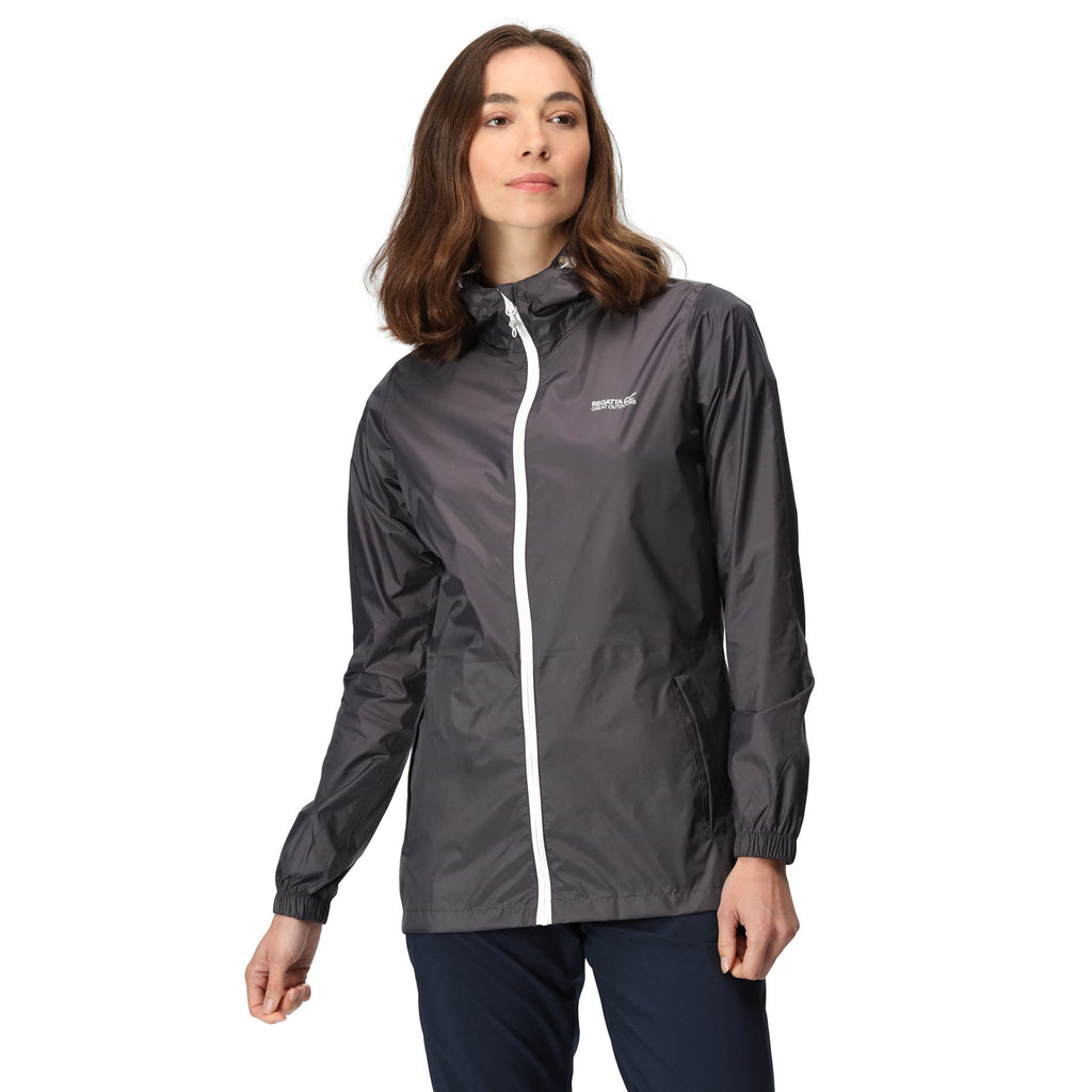 Regatta Women's Pack It Jacket Waterproof Rain Coat Seal Grey
