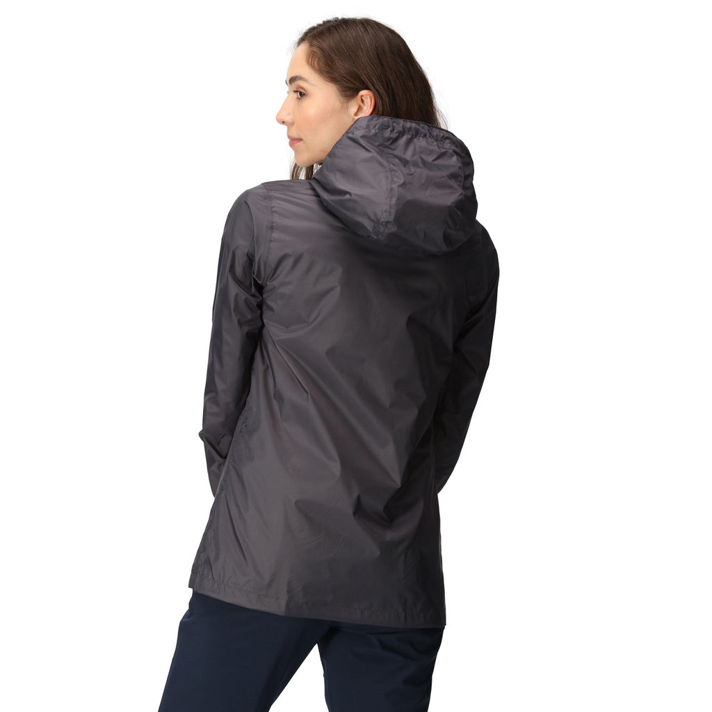 Regatta Women's Pack It Jacket Waterproof Rain Coat Seal Grey