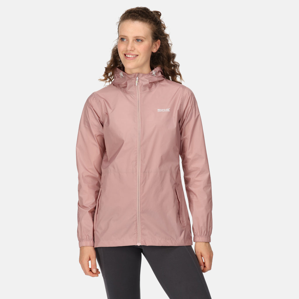 Regatta Women's Pack It Jacket Waterproof Rain Coat Dusky Rose