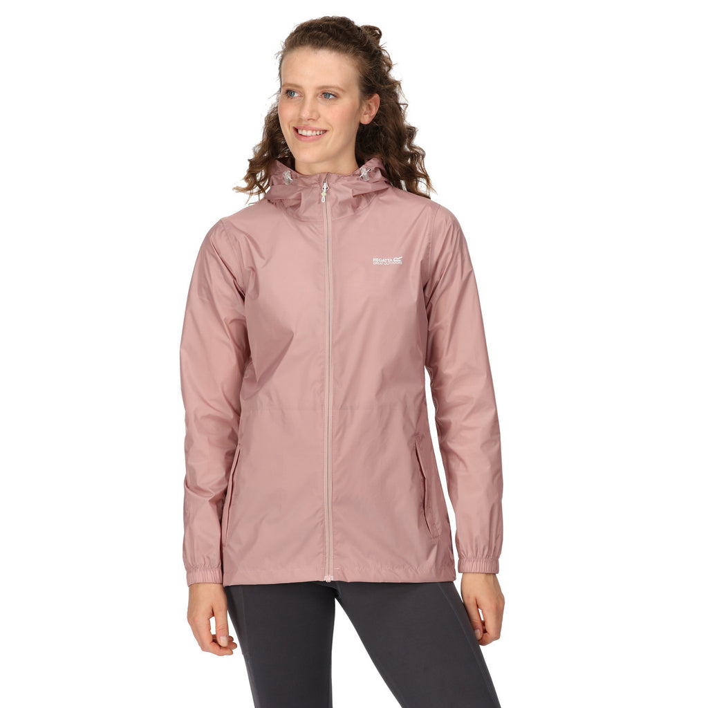 Regatta Women's Pack It Jacket Waterproof Rain Coat Dusky Rose