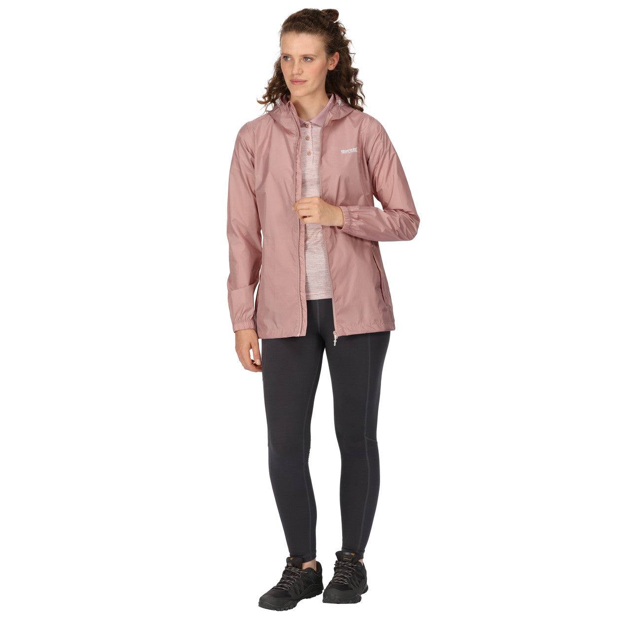 Regatta Women's Pack It Jacket Waterproof Rain Coat Dusky Rose