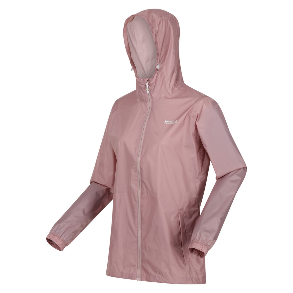 Regatta Women's Pack It Jacket Waterproof Rain Coat Dusky Rose