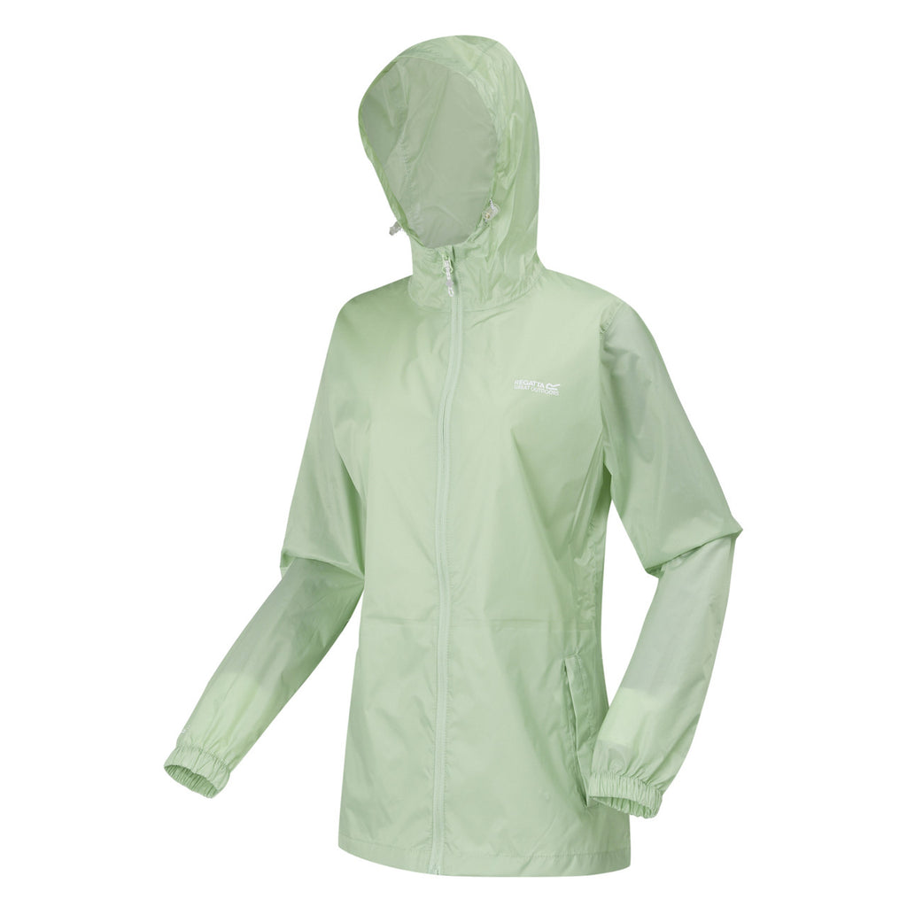 Regatta Women's Pack It Jacket Waterproof Rain Coat Quiet Green