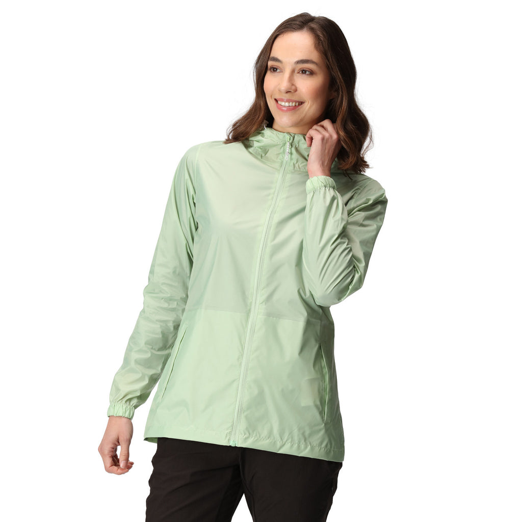 Regatta Women's Pack It Jacket Waterproof Rain Coat Quiet Green
