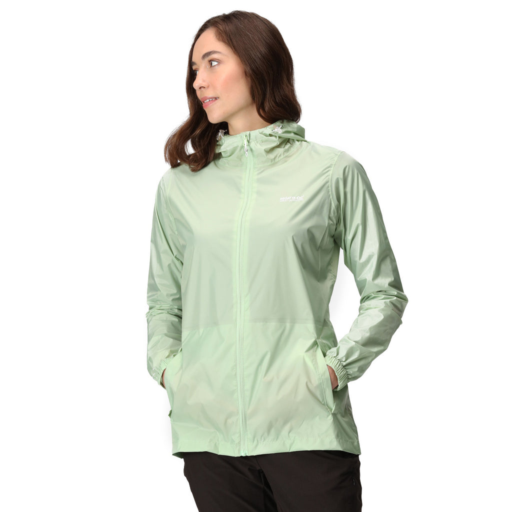 Regatta Women's Pack It Jacket Waterproof Rain Coat Quiet Green