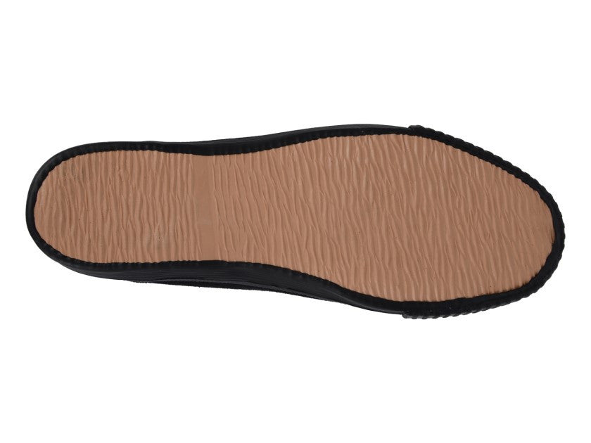 DEK Mens Retro Slip On Canvas Pump Black