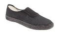 DEK Mens Retro Slip On Canvas Pump Black