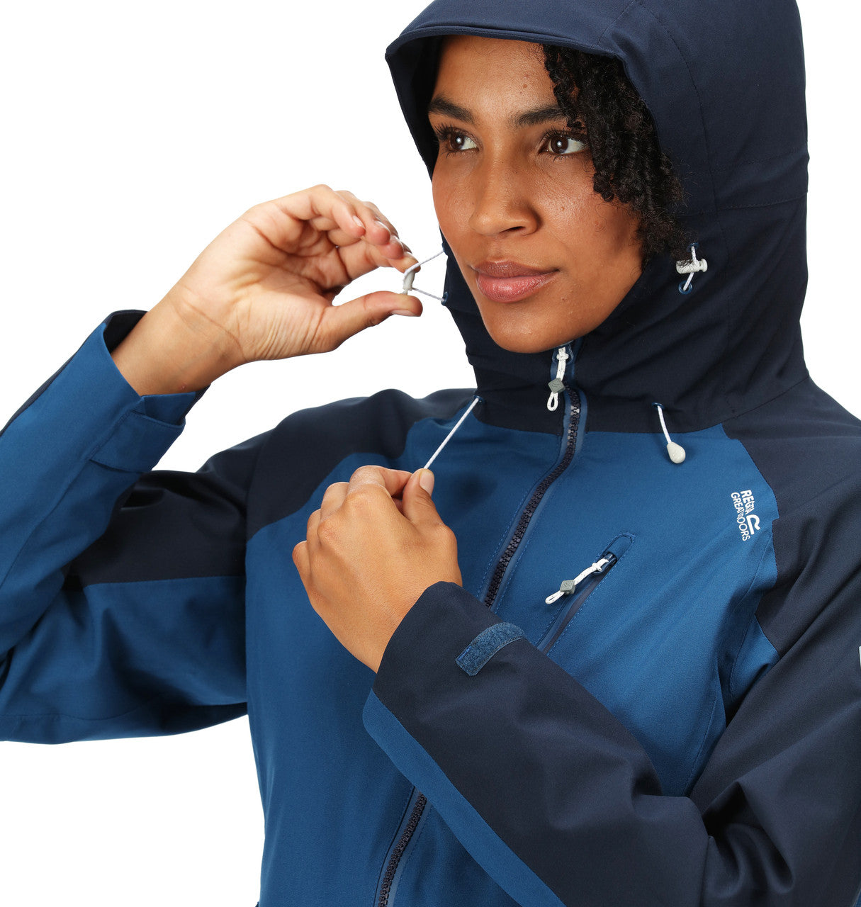 Regatta Womens Birchdale Waterproof Coat Jacket Blue Opal/Navy