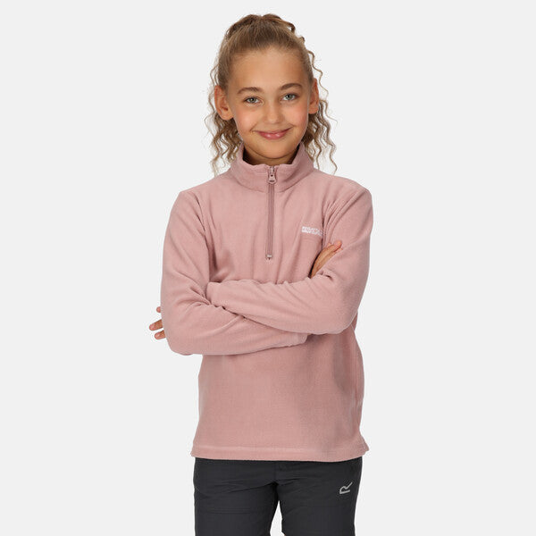 Regatta Kid's Hotshot Lightweight Half Zip Fleece Dusky Rose