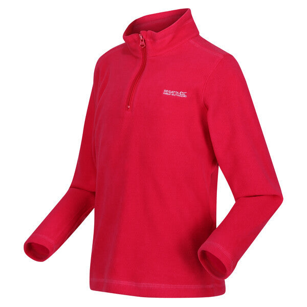 Regatta Kid's Hotshot Lightweight Half Zip Fleece Pink Potion