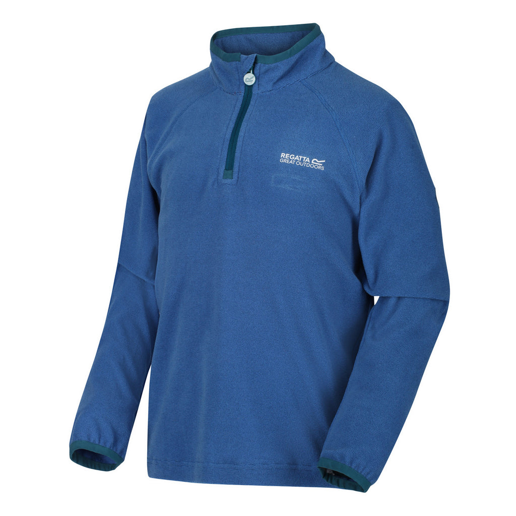 Regatta Kids Blue Loco Half Zip Fleece