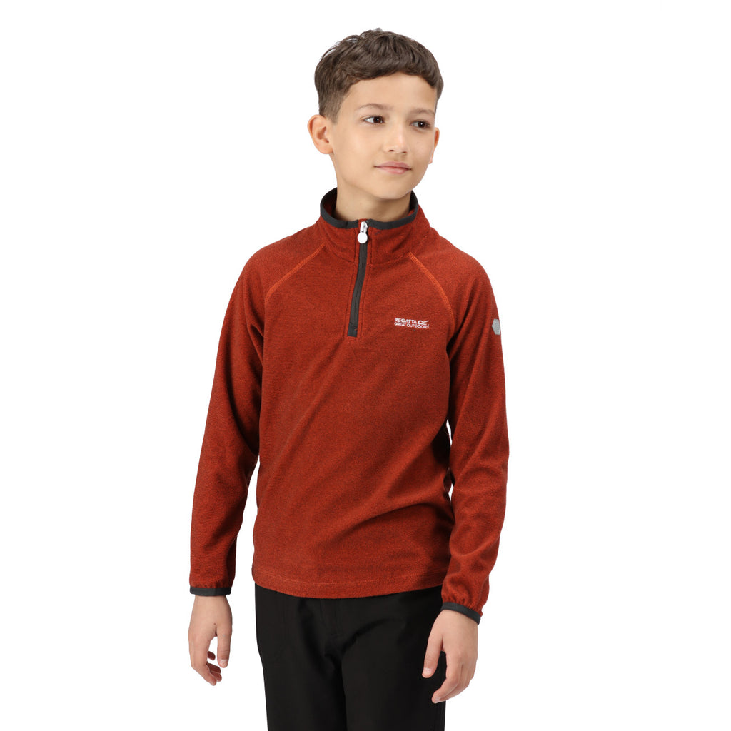 Regatta Kids Orange Loco Half Zip Fleece