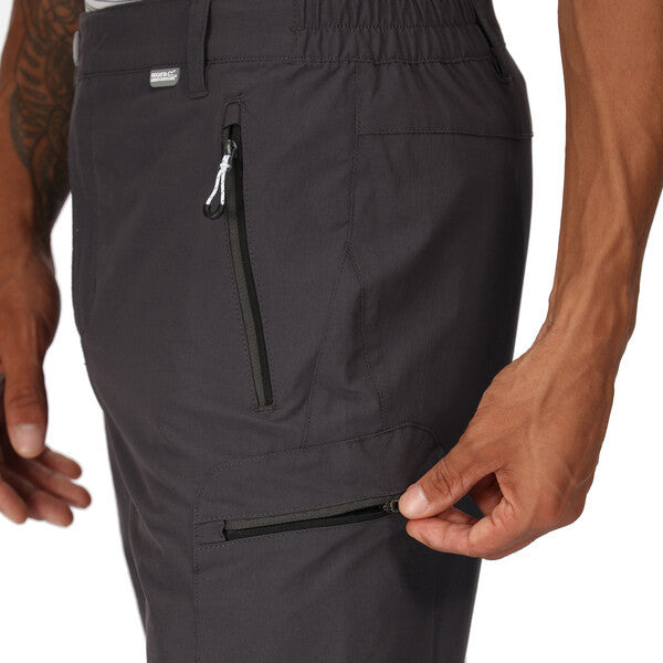Regatta Mens Highton Walking Hiking Trousers Seal Grey