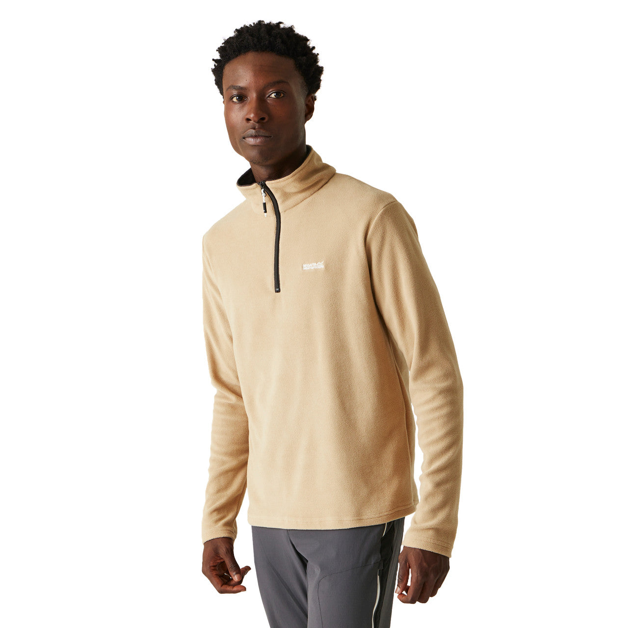 Regatta Men's Thompson Lightweight Half Zip Fleece Oat/Ash