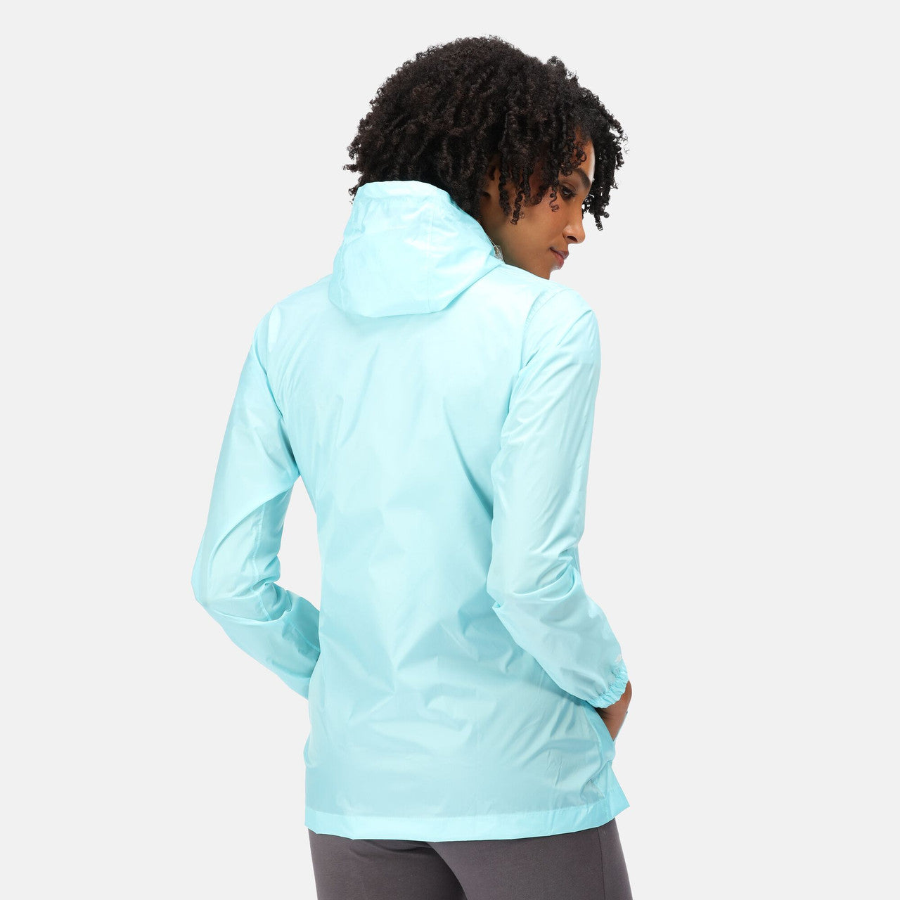 Regatta Women's Pack It Jacket Waterproof Rain Coat Cool Aqua