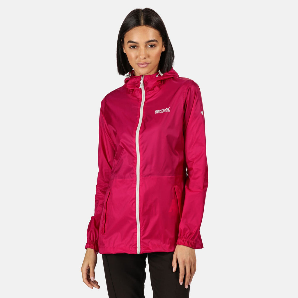 Regatta Women's Pack It Jacket Waterproof Rain Coat Dark Cerise