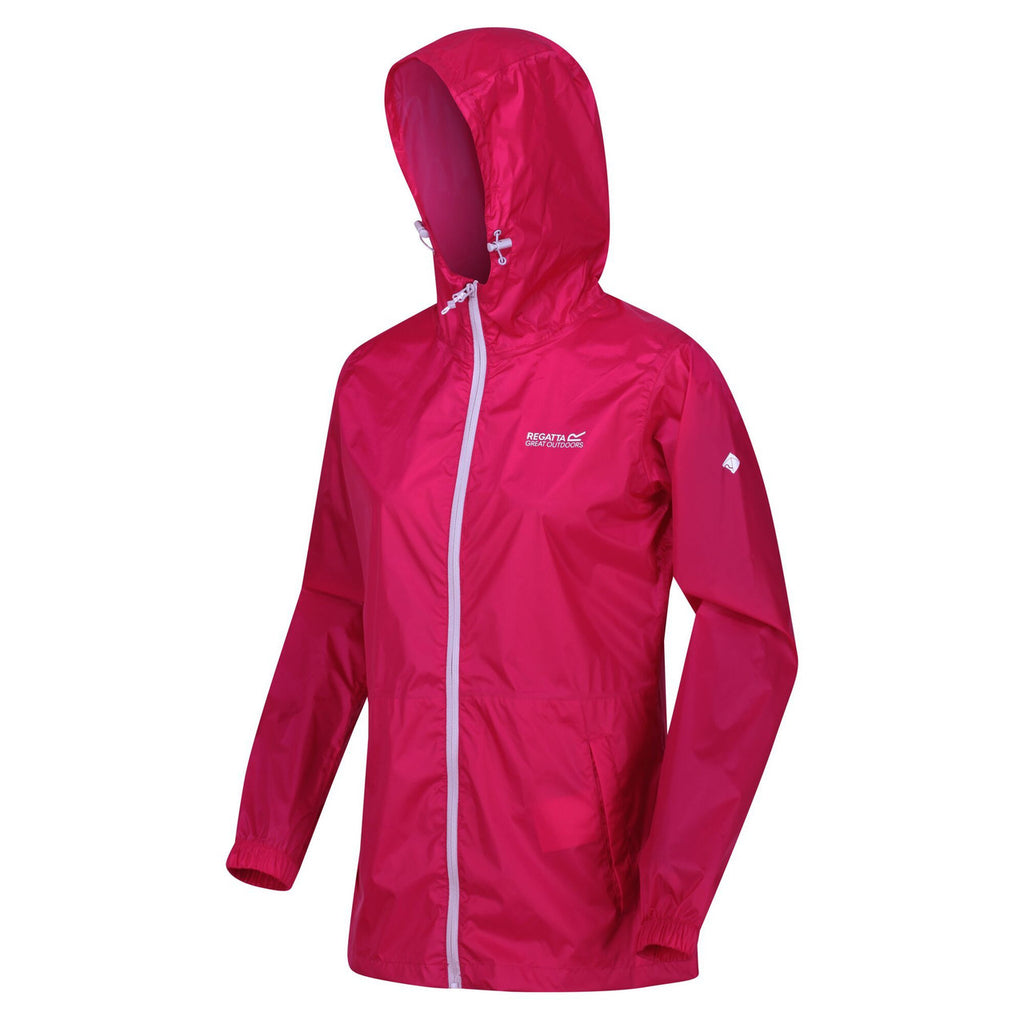 Regatta Women's Pack It Jacket Waterproof Rain Coat Dark Cerise