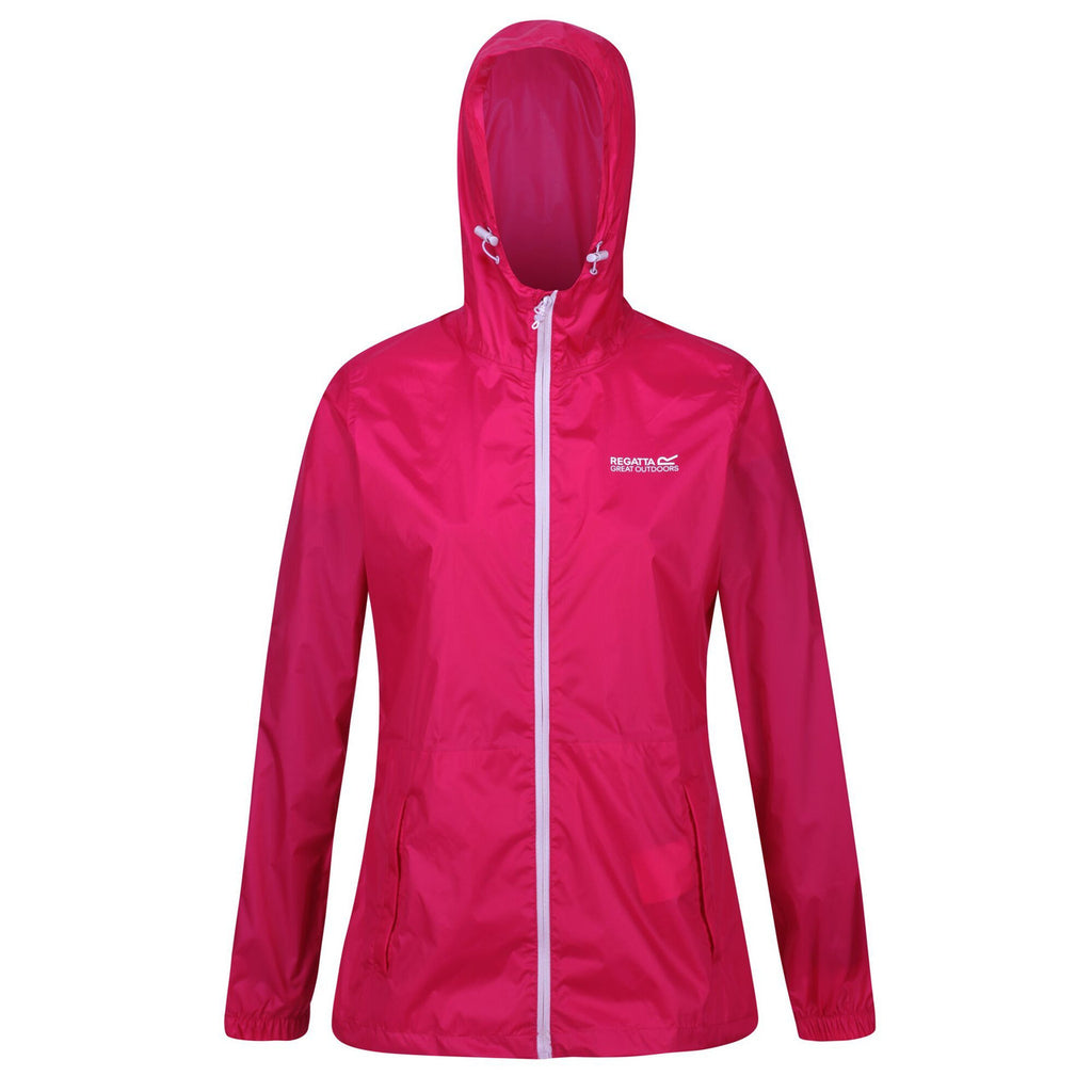 Regatta Women's Pack It Jacket Waterproof Rain Coat Dark Cerise