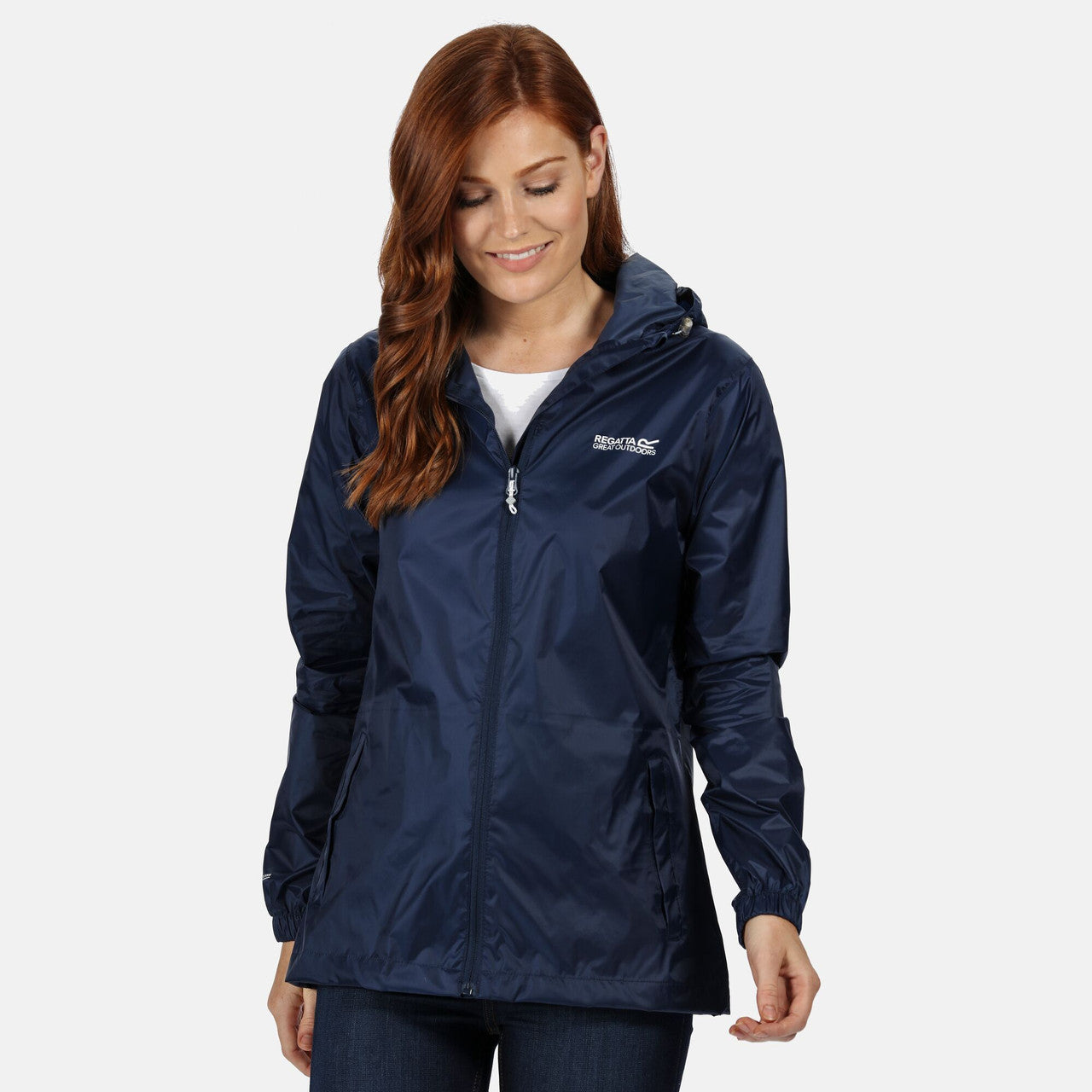 Regatta Women's Pack It Jacket Waterproof Rain Coat Midnight