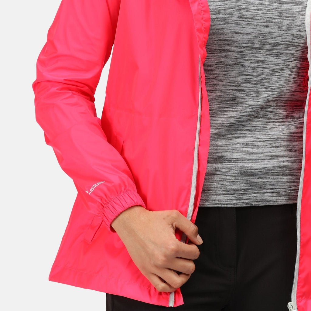 Regatta Women's Pack It Jacket Waterproof Rain Coat Neon Pink