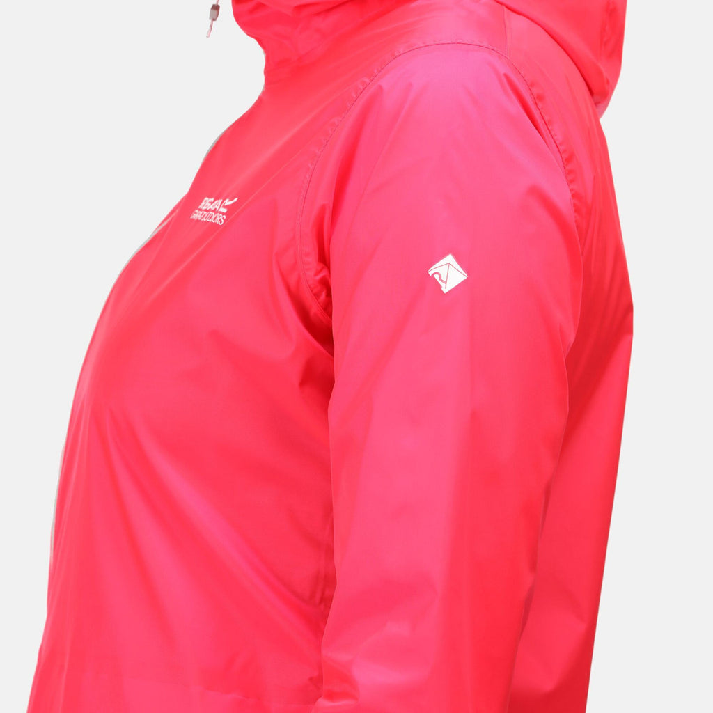 Regatta Women's Pack It Jacket Waterproof Rain Coat Neon Pink