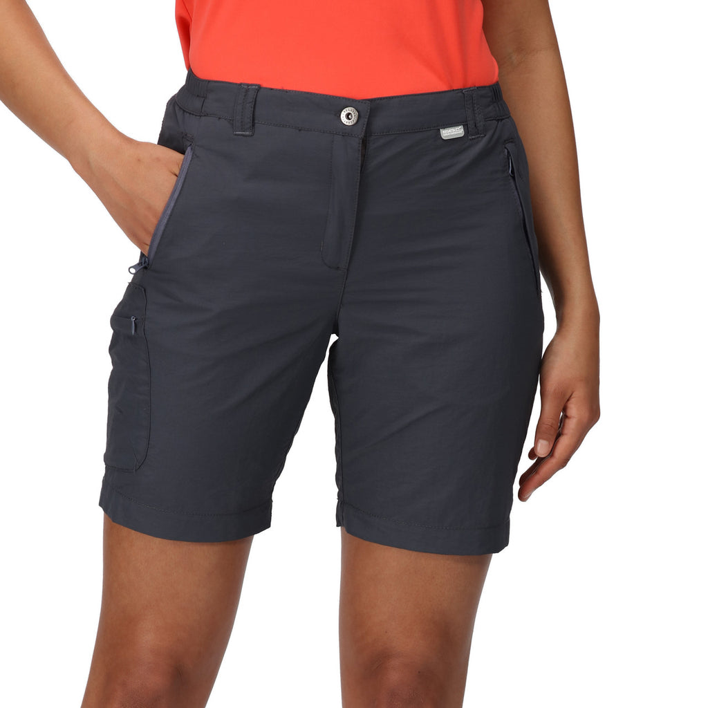 Regatta Women's Chaska Short II Mid Length Walking Shorts Seal Grey