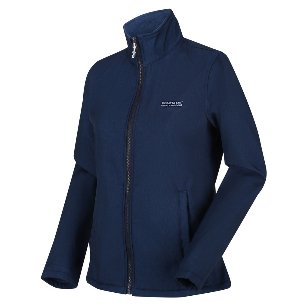 Regatta Womens Connie V Softshell Jacket Navy Marble