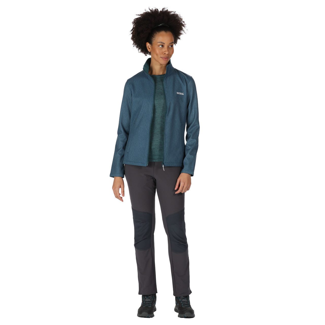 Regatta Womens Connie V Softshell Jacket Reflective Lake Marble