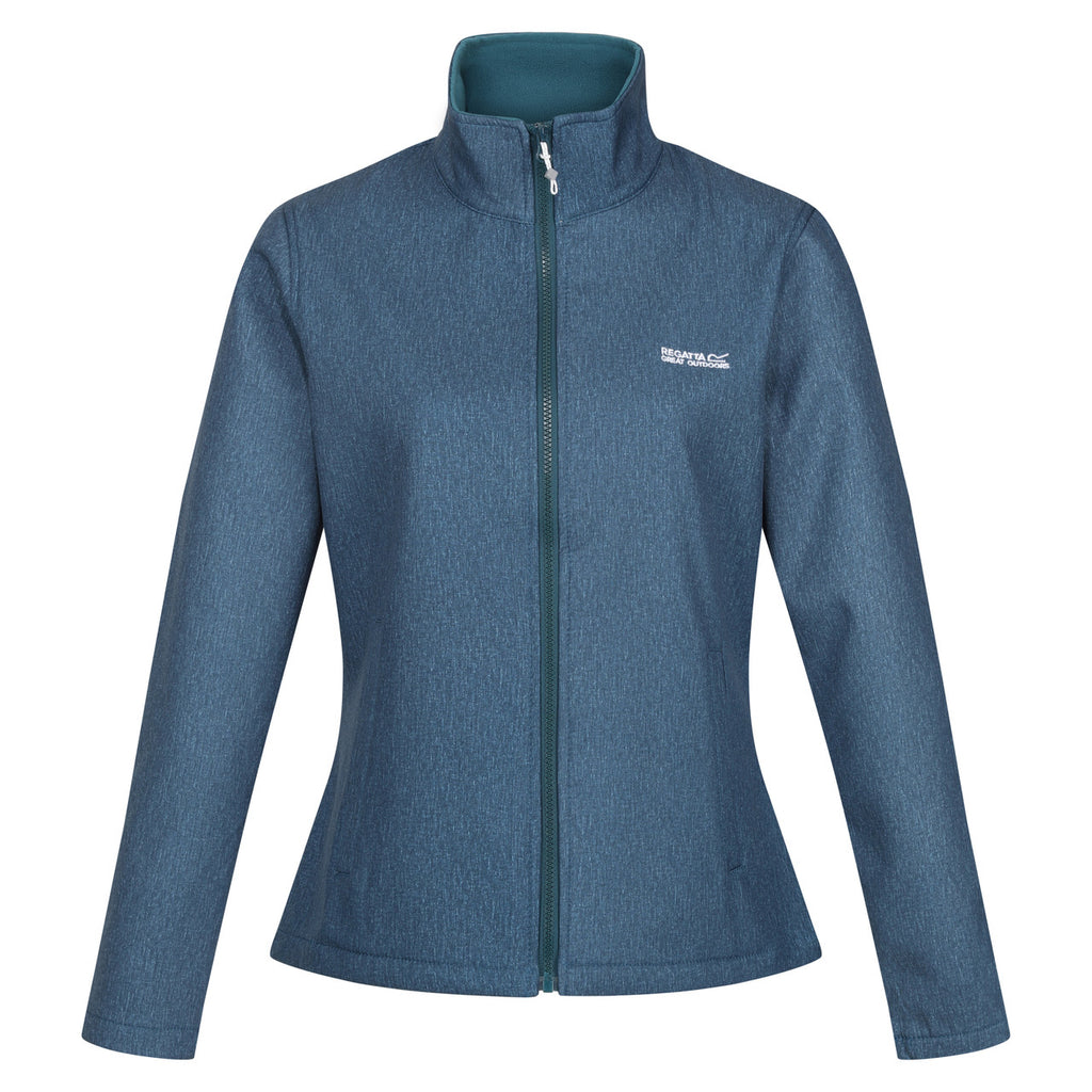Regatta Womens Connie V Softshell Jacket Reflective Lake Marble