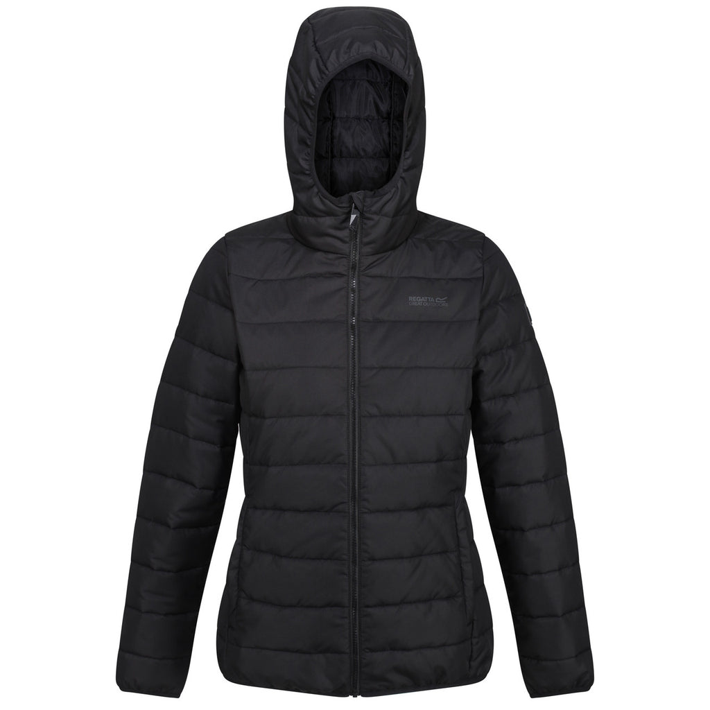 Regatta Helfa Womens Hooded Padded Hybrid Jacket Black
