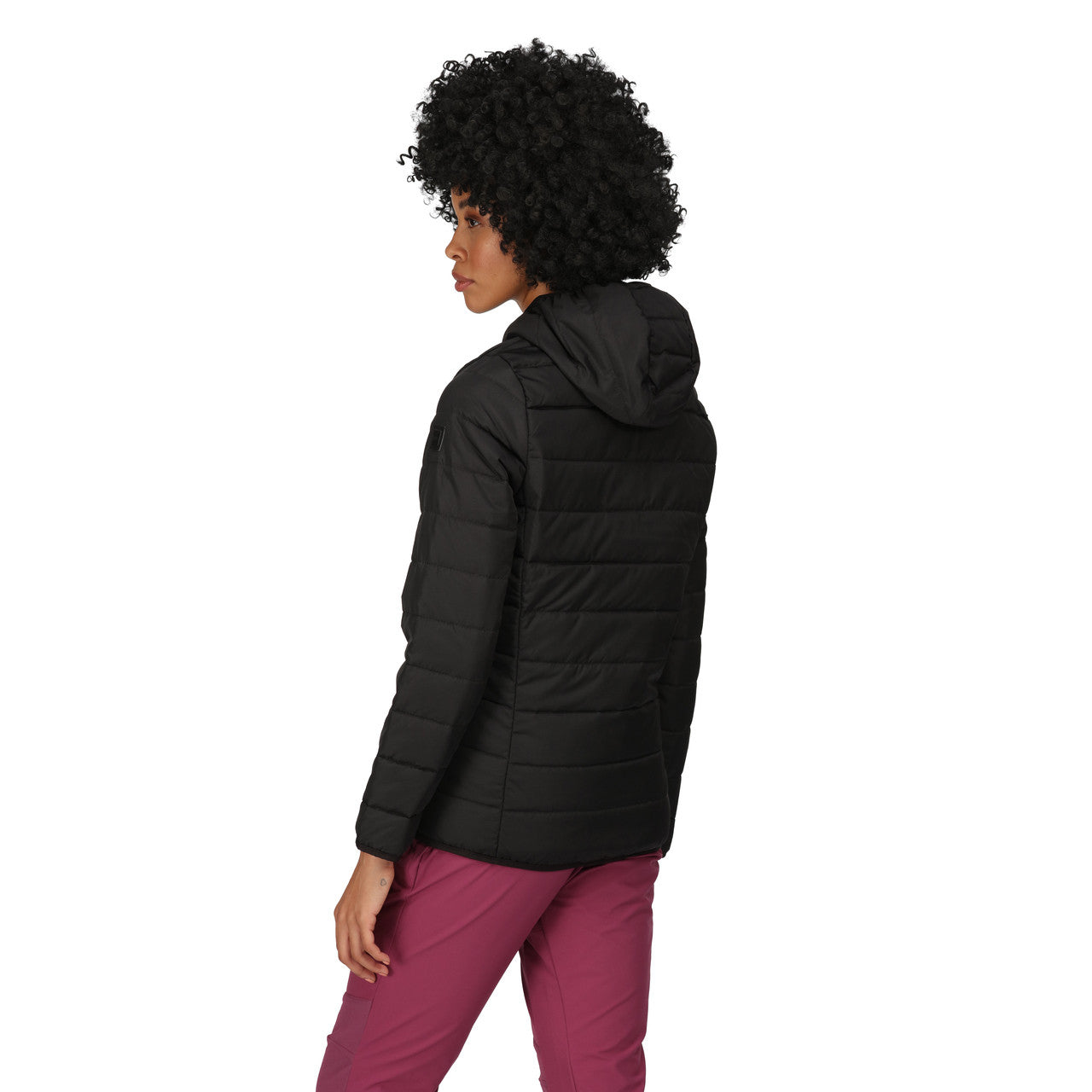 Regatta Helfa Womens Hooded Padded Hybrid Jacket Black