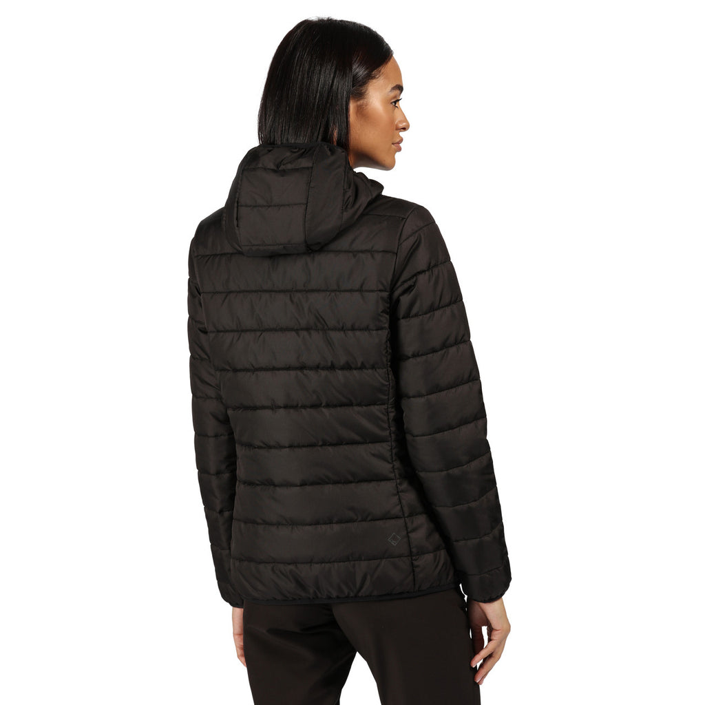 Regatta Helfa Womens Hooded Padded Hybrid Jacket Black