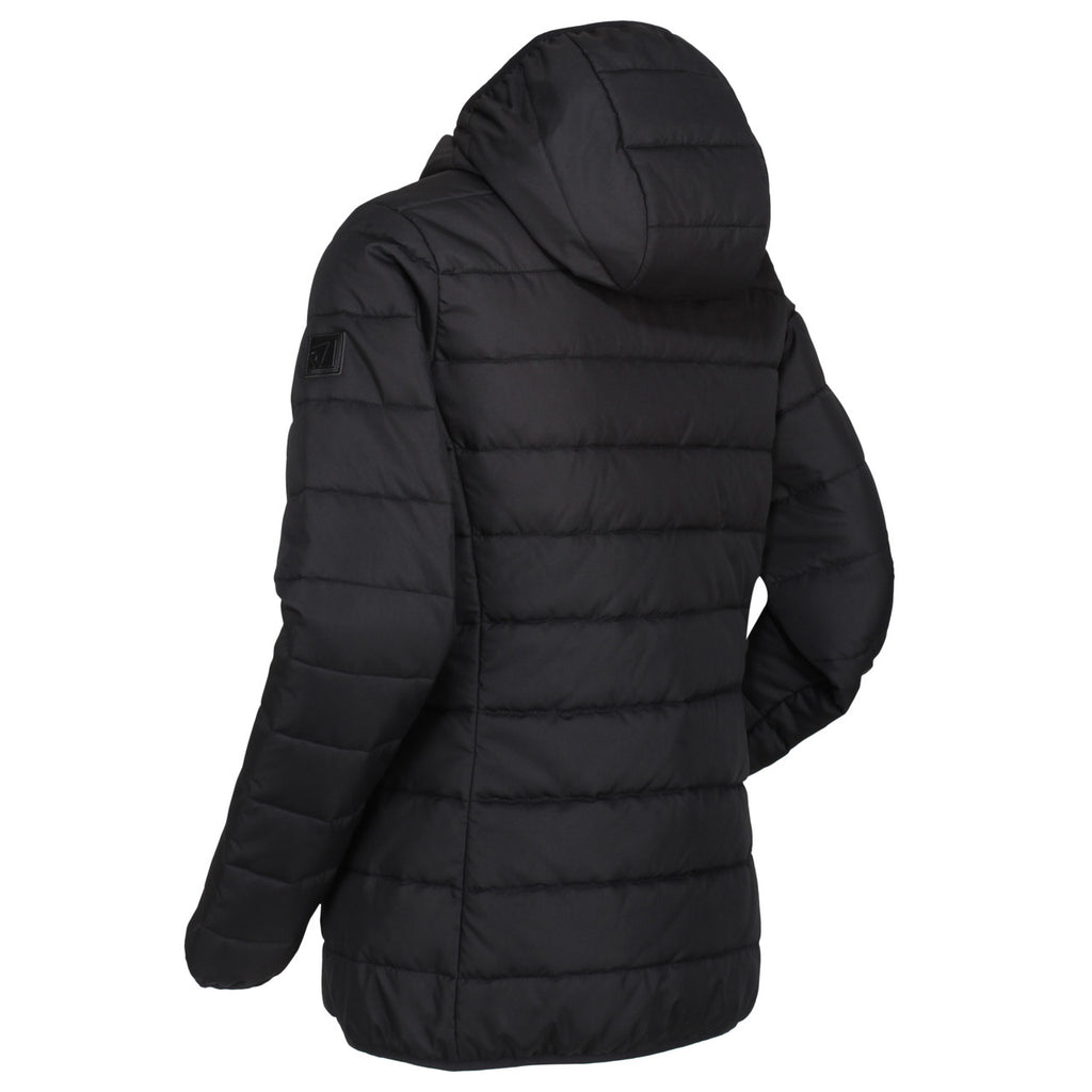 Regatta Helfa Womens Hooded Padded Hybrid Jacket Black
